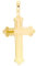 Generic Goldener Anhänger Goldenes Kreuz Orthodox 14 K Echtgold 585, Damen Herren