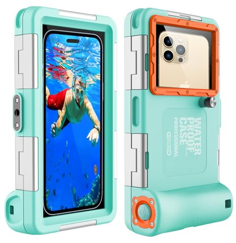 Custodia Impermeabile Smartphone IPX8 Porta custodia cellulare impermeabile 15m Subacquea compatible per iPhone 16 15 14 13 12 16 Pro Max 16 15 14 Pro Samsung S24 S23 S22 Ultra A35 A55 A25 A15 A34 A54
