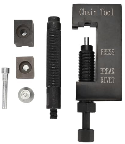 Kuuleyn Chain Rivet Tool, Chain Link Removal Tool, Chain Breaker Set Easy Storage Metal Chain Cutter and Riveting for Motorcycle ATV 520 525 530 Standard and O Ring Chain