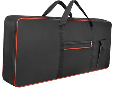 Generic Keyboard Tasche für 61 Tasten, E Piano Koffer 103 cm x 40 cm x 15 cm, Reiß- und Wasserfest, Rot