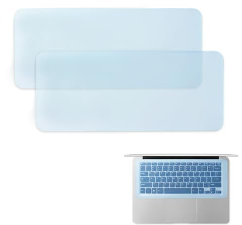 2 Piezas Protector de Teclado de Silicona para Computadora Portátil, Protección Universal de Silicona Transparente Protector Cubierta de Teclado para Teclado de Computadora Portátil