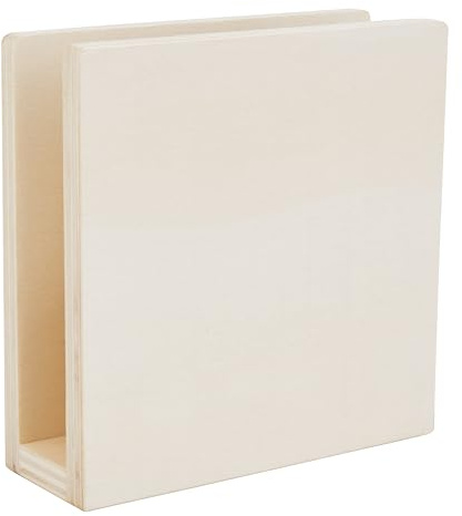 VBS Serviettenhalter aus Sperrholz, H 12 x B 12 x T 4 cm, ideal zum Bemalen und Basteln, DIY Tischdeko