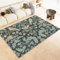 Srigzcaly Teppich rutschfeste für Wohnzimmer Esszimmer, William Morris Der Erdbeerdieb Dekor Teppich für Eingangsmatte Kinderzimmer - GrüN Kurzflor Flanell Teppiche Pflegeleicht Waschbare 60x90cm