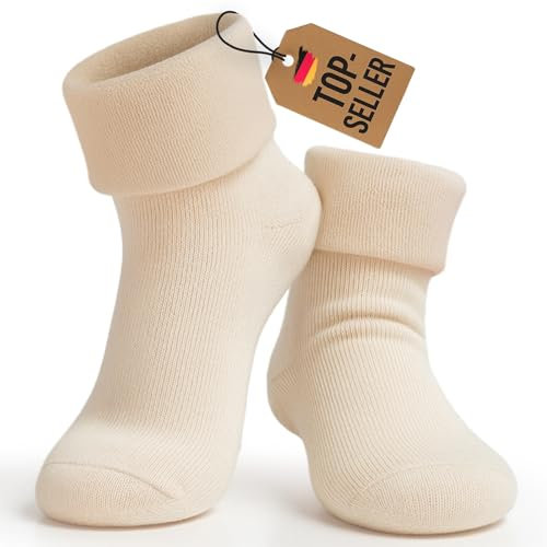 JaBranDo - Kuschelige Bettsocken Unisex - Flauschige, nahtlose Schlafsocken für Damen & Herren - Warme Nachtsocken für Wellness & Yoga - 35-38 weiß