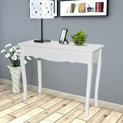 AJJHUUKI Meubles d'extérieur - Coiffeuse - Table console blanche - Meubles