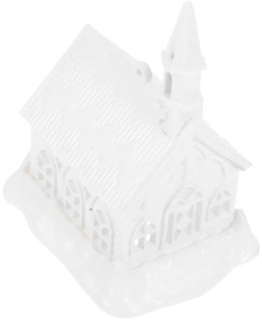 STOBOK Kunststoff Weiß Snowy Modell Ornament Unvollendete Handwerk Weihnachten Decor Kinder Spielzeug Für Urlaub