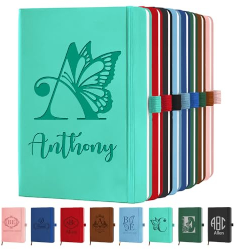 Personalisiertes Notizbuch, A5, liniert, Lederbindung, Tagebuch zum Schreiben, für Männer und Frauen, anpassbares Notizbuch mit Namen, Logo, Textbild, individuelles Bulk-Notizbuch, Tagesjournal