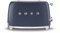 Smeg, 2x2 TSF01NBEU -Toaster, 2 Schlitze für 2 Scheiben, 6 Vergoldungsniveaus, Heizfunktion, Abtau- und Bagel- Funktion, Sammelschublade, 950W, Navy Blue