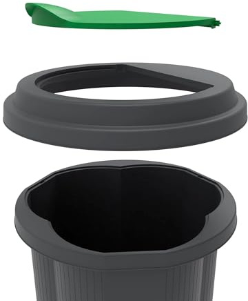Exacompta Mülleimer TRI BIN Ecoblack Schwarz 50 Liter