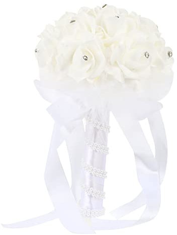 FUNOMOCYA Bouquet Finto Da Sposa Fiori Artificiali Decorazioni Matrimonio Per Bouquet Da Sposa Arrangiamento Floreale Per Matrimonio