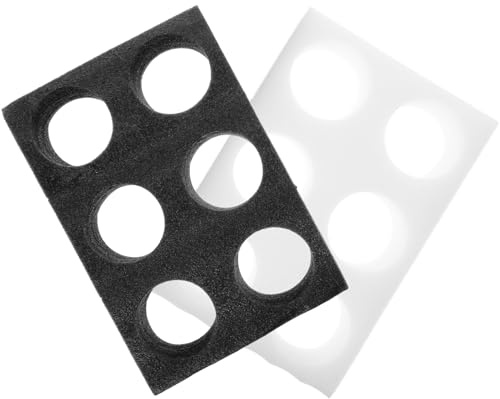 Gadpiparty 2Pcs Pearl Cotton Cup Holders for Takeaway Drinks Sturdy Milk Tea Coffee Tray Packaging Accessory Black White Beverage Carrier for Outdoor Use