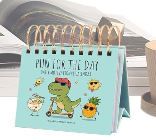 Wortwitze Kalender, Daily Puns Kalender 2026, KalenderWitzige Sprüche Büro Praktischer Tischkalender Für Homeoffice, Mit 365 Humorvollen Zitaten, Witzige Schreibtischdeko, (1PCS)