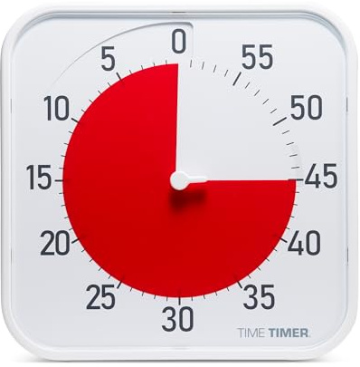 Time Timer Compte à rebours visuel Original de 30,5 cm – Grand minuteur visuel de 60 Minutes pour salles de Classe Modernes, Groupes d'étudiants et réunions d'adultes – Aide à la Concentration, au