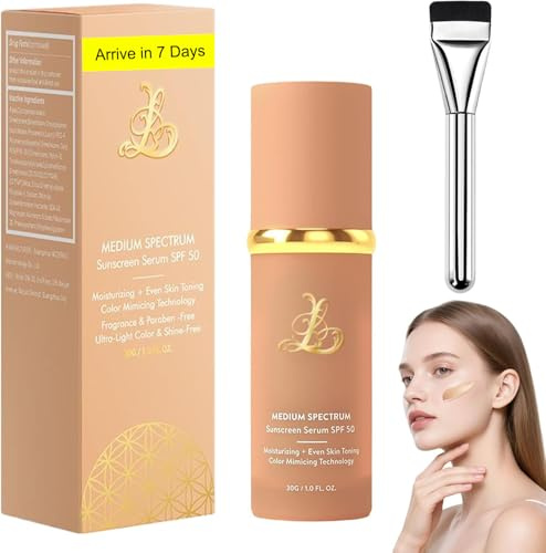 Fondotinta Adattivo con SPF 50+ Fondotinta Pelli Mature Idratante 12 ore di Attesa e più Naturale per Tutti i tipi di Pelle