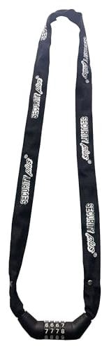 Security Plus Zahlen-Kettenschloss ZKS120 schwarz, Länge 1200 mm, 4 Walzen