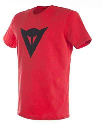 Dainese - Speed Demon T-Shirt, Men's Short Sleeve, 100% Cotton Adult T-Shirt, with Speed Demon Logo, Soft and Cool, Classic Style Motorbike Shirt, Red/Black