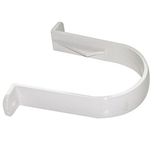 FLOPLAST 68mm Round Gutter Pipe Clip - White - Bag of 5