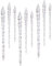 Sea Team Clear Glass Icicles Drops Ornaments for Christmas Tree Decorations, 1.57, 1.97, 2.36 inches, Set of 36