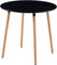 EGGREE Table Salle à Manger Ronde pour 2 4 Personne Table de Cuisine Scandinave Design, Pieds en Bois, 80x80x73cm Noir