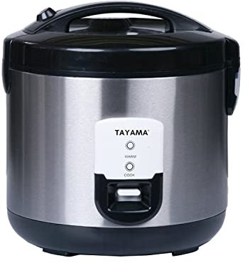 Tayama Cuociriso automatico in acciaio inossidabile da 20 tazze e vaporizzatore alimentare