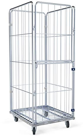 Wäschewagen 720x810x1700 mm 4-seitig mit Stahlboden