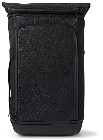 SALZEN Triplete L Reiserucksack Farbe Black Print Noir mit gepolstertem 16 Zoll Tablet und Laptopfach, Volumen: 32l erweiterbar auf 37l