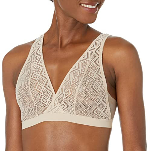 DKNY Damen Women's Pure Lace Bralette Bra BH, Undurchsichtige, Cashmere, Medium