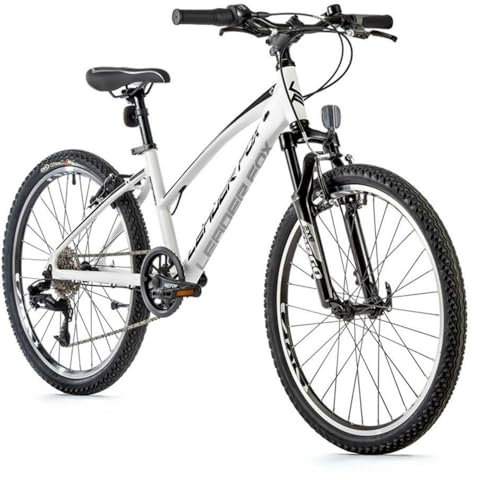 24 Zoll Alu Mountainbike Leader Fox Spider Girl 8 Gang S-Ride MTB Weiss matt
