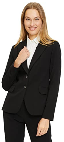 Betty & Co Damen Klassischer Blazer mit Taschen 36, Schwarz