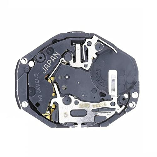 MOUDOAUER Lot de 5 mouvements de montre à quartz japonais PC21 sans pile pour montre à 3 broches Noir