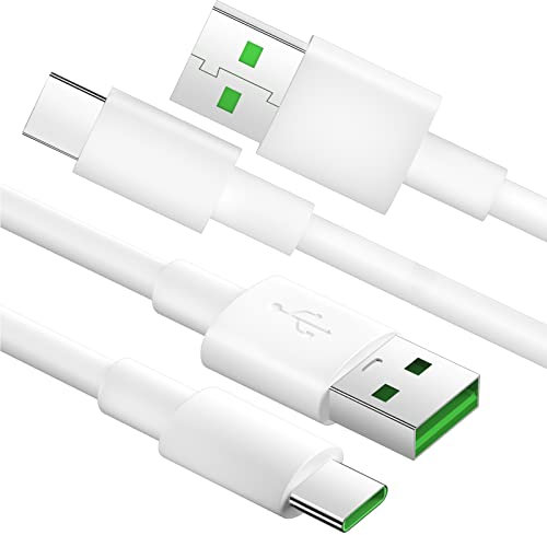 Cable USB C para OPPO Reno14 13 12 11 10 Reno 8 Pro 7 5G,Carga Rápida Cable Tipo C SUPERVOOC 80W Cable USB a USB C 1.8M,Cable Tipo C Carga Flash para OPPO Find X8 X7 X6 X5 Pro Find n2 flip realme