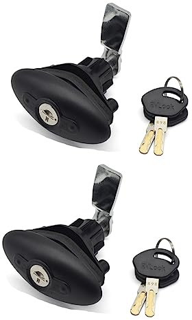 Lot de 2 serrures à compression pour camping-car, remorque, tiroir, boîte aux lettres étanche (avec clés identiques)
