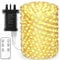 HCYW Fairy Lights Plug in, 100M 1000 LED Warm White Outdoor Fairy Lights Mains Powered with Copper Wire & Flat Rubber Coating, IP65 Waterproof Cord, 8 Modes & Timer for Garden, Xmas, Indoor/Outdoor