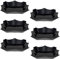 Bargain Shack Black Opal Glass Dinnerware Set with Cereal Bowls -Salad Bowl- Snack Bowl- Charger Plates- Dessert Plates- Dinner Plate- Soup Bowl (Square Soup Plate 22cm)