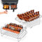 BaketronAir Fryer Racks for Ninja Dual, 2pcs Dehydrator Rack with 4 Skewers, Air Fryer AF300UK AF400UK Accessories, Grilling Rack for Ninja/Salter/Instant/EMtronics Double Drawer Fryer