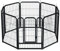 Large Dog Pen Indoor/Outdoor, 8 Panel Dog Puppy Play Pen, Heavy Duty Portable Pet Exercise Fence with Gate 80cm High - Grey