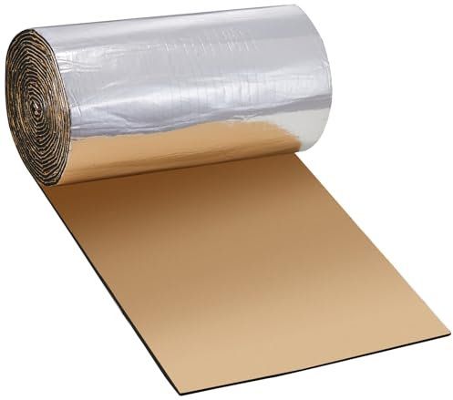 VEVOR Tapis d'Isolation Phonique 5,1 mm Insonorisation Voiture 3,3 m² Matériau Insonorisant Mousse Haute Densité Barrière Thermique Tapis d'Isolation Acoustique Structure Imperméable à Double Couche
