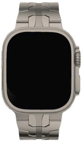 Generic Ultraleichtes Titan Armband Superhero Style 58 g | DLC Titan Grad 2 | kompatibel mit allen Apple Watch Modellen | Apple Watch Ultra | Apple Watch Ultra 2 (42 | 44 | 45 | 49 mm) (Titan)
