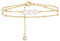 Jenosy 14K Vergoldet Große Armband Damen Gold mit 3 Weiß Perle Schicht Personalisiertes Verstellbar Anhänger Armband für Frauen Mädchen Schmuck