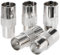 Greluma 5 Piezas Adaptador de enchufe coaxial a toma de corriente, conectores macho a hembra de TV para cables de antena, cables satelitales, cables coaxiales