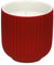 rituali domestici - Rote Kerze M aus Keramik, 9 x 9 cm, Tiefe 9 cm, Kollektion Sofficeluce