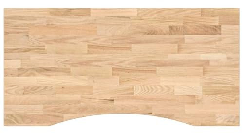 vidaXL Schreibtischplatte Unbehandelt 100x60x2,5 cm Massivholz Eiche, Arbeitsplatte, Küchen Arbeitsplatte, Ersatztischplatte, Tischplatte