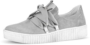 Gabor Damen Low-Top Sneaker, Frauen Halbschuhe,schnürschuhe,schnürer,straßenschuhe,Strassenschuhe,Sportschuhe,Stone,40 EU / 6.5 UK