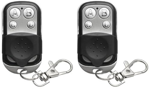 2 mandos a distancia para puerta de garaje 433 MHz, mando universal para puerta de garaje, mando a distancia de aprendizaje, mando a distancia clonación, transmisor portátil para puerta de garaje