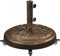 Abician Pied de Parasol Rond à roulettes 24,72 kg，Base de Parasol Standard en Résine pour Mât de Ø 34mm/38mm/48mm du Parasol, Patio Jardin Extérieur Marché Bronze