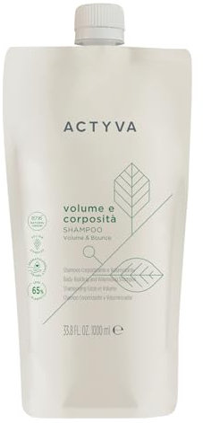 Actyva Shampoo für Volumen und Fülle, für feines Haar mit Volumenwirkung mit Leinsamen, ohne Silikon, 1000 ml