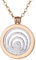 Morella Halskette Damen Gold 70 cm Edelstahl mit Amulett und Coin 33 mm in Schmuckbeutel Zirkoniaringe