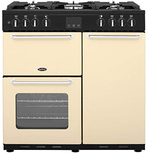 Belling SANDRINGHAM90DFT 90cm Dual Fuel Range Cooker - Cream