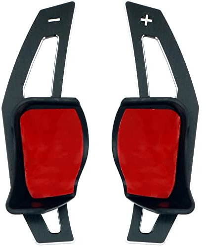 Overdrive-Racing Schaltwippen Verlängerung Kompatibel mit VW Golf 5 Golf 6 EOS Jetta 5 Passat Polo 6R Scirocco 3 Alu Schwarz Typ-A