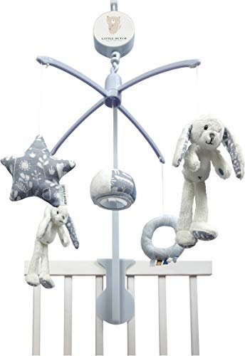 LITTLE DUTCH 4636 Mobile Hase inkl. Spieluhr und Halter adventure blue